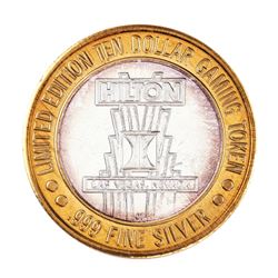 .999 Silver Hilton Las Vegas, Nevada $10 Casino Limited Edition Gaming Token