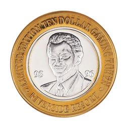 .999 Silver Gold Riverside Casino Laughlin, NV $10 Limited Edition Gaming Token
