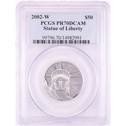 2002-W $50 Proof American Platinum Eagle Coin PCGS PR70DCAM
