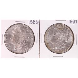 Lot of 1886-1887 $1 Morgan Silver Dollar Coins
