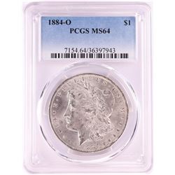 1884-O $1 Morgan Silver Dollar Coin PCGS MS64 Nice Toning