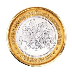 .999 Silver Caesars Palace Las Vegas, Nevada $10 Casino Limited Edition Gaming Token