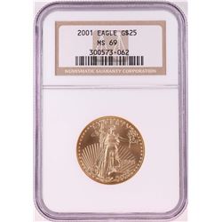 2001 $25 American Gold Eagle Coin NGC MS69