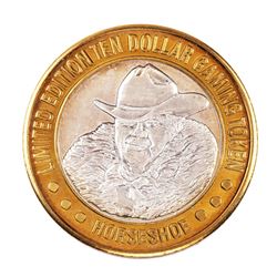 .999 Silver Binions Horseshoe Las Vegas $10 Casino Limited Edition Gaming Token