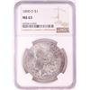 Image 1 : 1890-O $1 Morgan Silver Dollar Coin NGC MS63