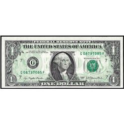 1977 $1 Federal Reserve Note Full Offset Error