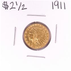 1911 $2 1/2 Indian Head Quarter Eagle Gold Coin