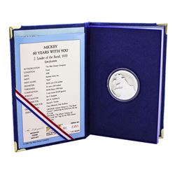 1988 Rarities Mint Disney "Leader of the Band" 1oz. Fine Silver Round w/Box & COA