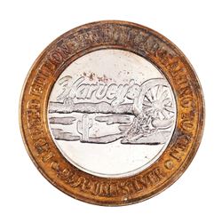 .999 Fine Silver Harveys Resort Lake Tahoe, Nevada $10 Limited Edition Gaming Token