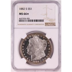 1882-S $1 Morgan Silver Dollar Coin NGC MS66* Star