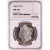 Image 1 : 1882-S $1 Morgan Silver Dollar Coin NGC MS66* Star