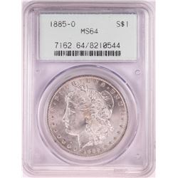 1885-O $1 Morgan Silver Dollar Coin PCGS MS64 Old Green Holder