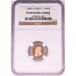 2009 South Africa 1/10 Krugerrand Gold Coin NGC PF69 Ultra Cameo
