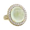 Image 1 : 18KT Yellow Gold 21.95 ctw Green Tourmaline, Green Sapphire and Diamond Ring