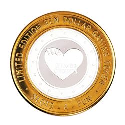 .999 Silver Slots A Fun Casino Las Vegas, NV $10 Limited Edition Casino Gaming Token
