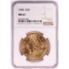 Image 1 : 1900 $20 Liberty Head Double Eagle Gold Coin NGC MS61