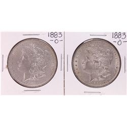 Lot of (2) 1883-O $1 Morgan Silver Dollar Coins