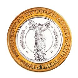 .999 Silver Caesars Palace Las Vegas, Nevada $10 Casino Limited Edition Gaming Token