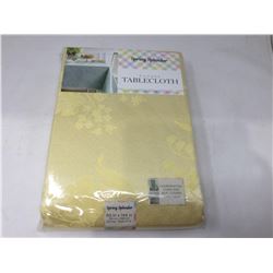 Spring Splendor Damask Tablecloth- Yellow (60in x 144in)