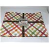 Image 1 : Autumn Gingham Pritned Placemats (4 x 13in x 18in)