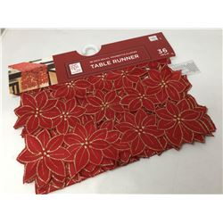 Poinsettia Cluster Table Runner (36in)