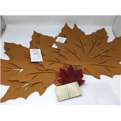 Felt Leaf Placemats and Coasters