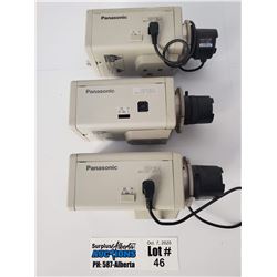 Lot of 3 Panasonic WV-BP134 CCTV Security Cameras