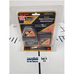 Brand New New Bright 6V. NiCd Battery and charger
