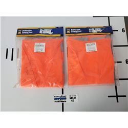 Lot of 2 Power Fist Refelctive Safety Vests