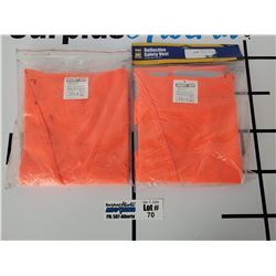 Lot of 2 Power Fist Refelctive Safety Vests