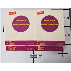 4 Packs of New Staples Cover Stock 67 Lb 8.5" x 11" Letter Size Paper