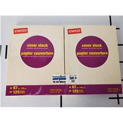 2 Packs of New Staples Cover Stock 67 Lb 8.5" x 11" Letter Size Paper