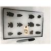 Image 1 : Frame of (12) Paleolithic Arrow/ Spear Points