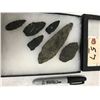 Image 1 : Frame of (6) Flint Artifacts