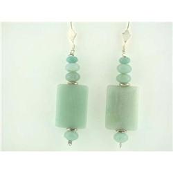 153 Dangling Silver and Aventurine Earrings