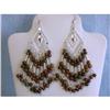Image 1 : 159 Silver Earrings with Colored Gemstone