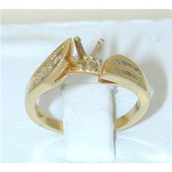 1987 14k Gold Diamond Ring Mounting
