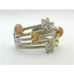 4171 14K Tri Color Gold Diamond Ring