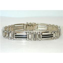 5787 14KW Gold Enamel Bracelet