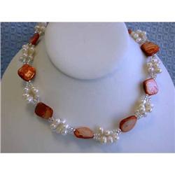 4813 Fresh Water and Mother of Pearl Necklace
