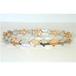 5136 ENIGMA "Gianni Bulgari" 18K 2 Tone Gold Bracelet