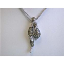 5143 18k White Gold Necklace with Snake Pendant