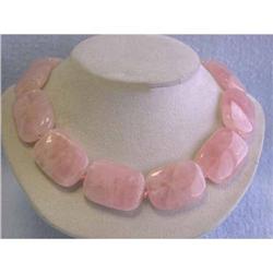 5149 Rose Quartz Necklace with Silver Clasp