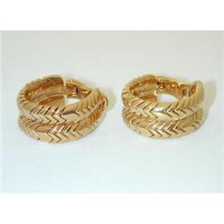 702 Bvlgari 18k Gold Earrings