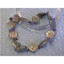 7209 Mother of Pearl and Amethyst Bracelet