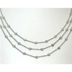 7210 14KW Gold Necklace w/ Diamonds