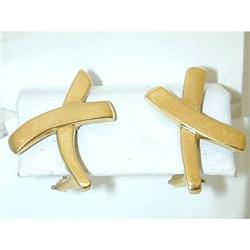 7232 TIFFANY & CO. 18K Gold Post/ Clip-on Earrings