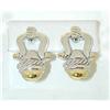 Image 1 : 7244 David Yurman Silver/ 14K Gold Earrings