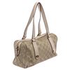 Image 1 : Gucci Beige Metallic Gold Canvas Leather GG Charmy Boston Bag