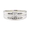 Image 2 : 0.65 ctw Diamond Wedding Set - 14KT White Gold